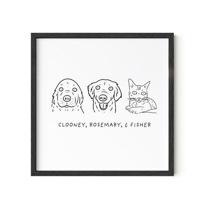 Ugly Pet Portrait Print