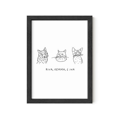 Ugly Pet Portrait Print